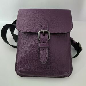 Coach Deep Purple Leather Small Messenger Bag